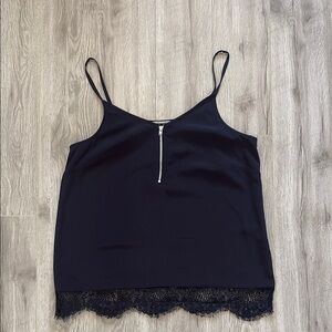 Noisy may Blue Black Crop Camisole